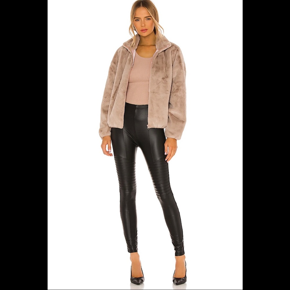 Plush Fleece Lined Liquid Moto Leggings NWT
